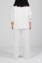 Unisex White Linen Pants
