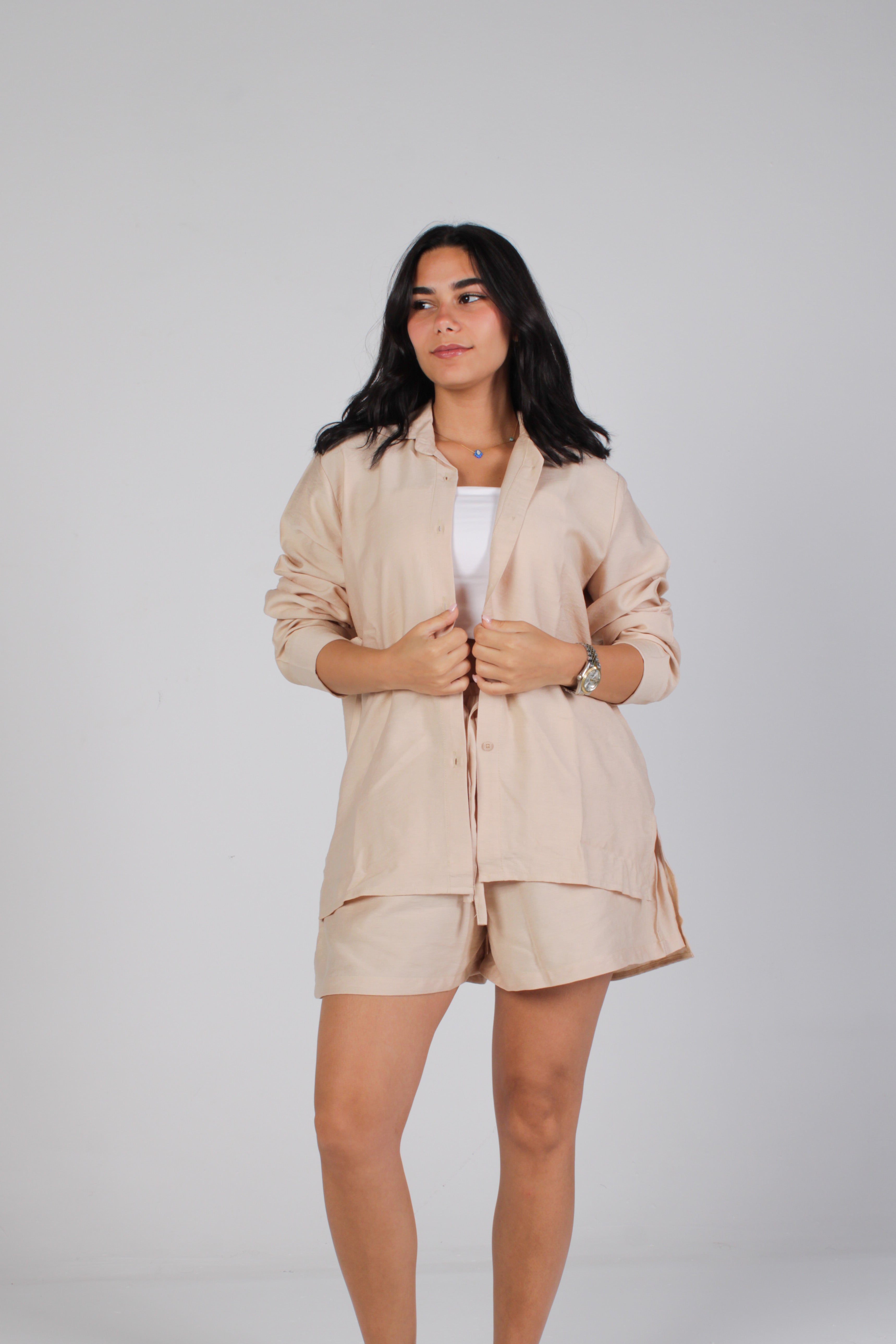 The Isla Beige Shirt