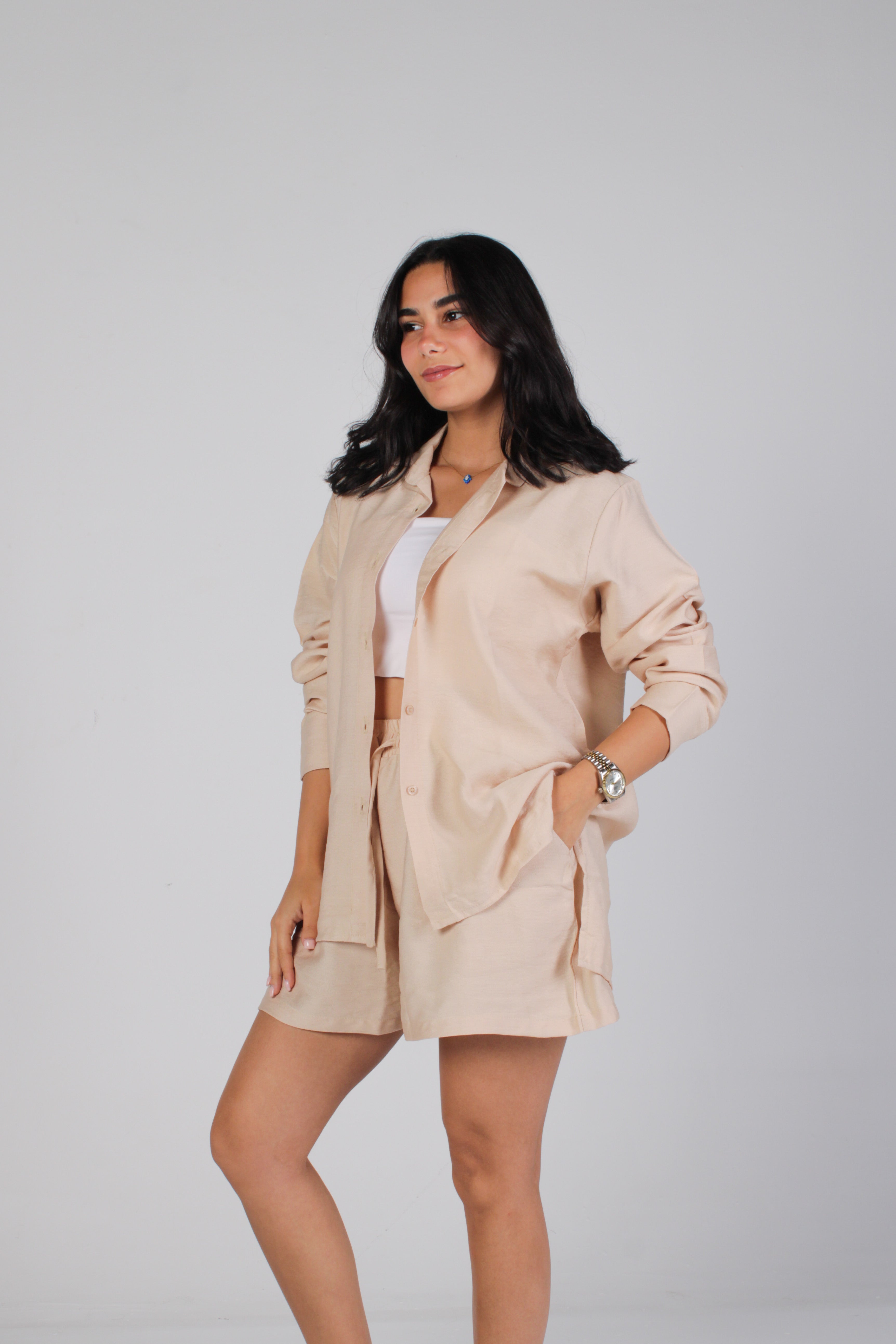 The Isla Beige Shorts