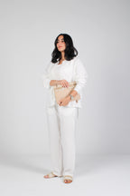 Unisex White Linen Pants