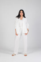 Unisex White Linen Pants