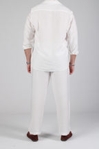 Unisex White Linen Pants